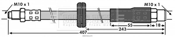 BORG & BECK Тормозной шланг BBH6029